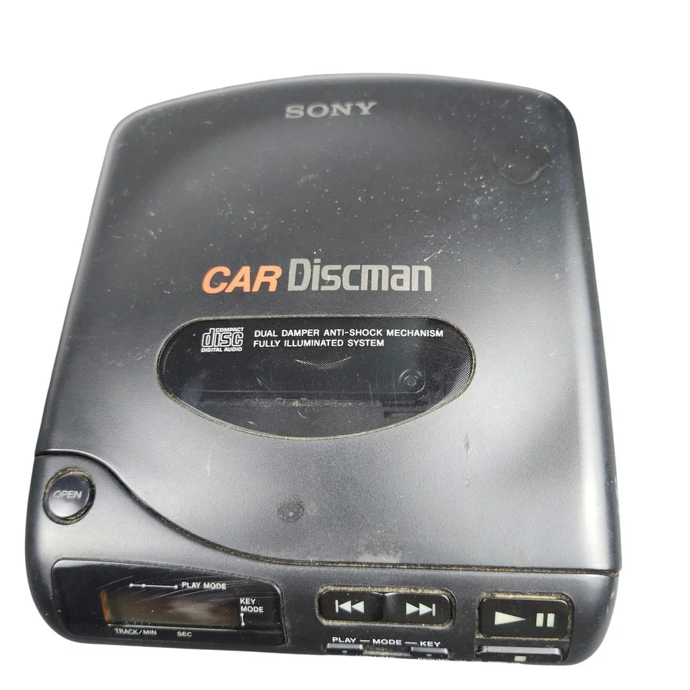 Vintage Sony D-180K Car Discman CD Player Not Working Parts or Repair Only